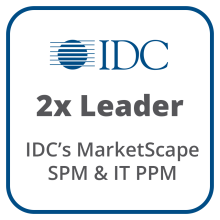 IDC 2x Leader Marketscape for SPM and IT PPM